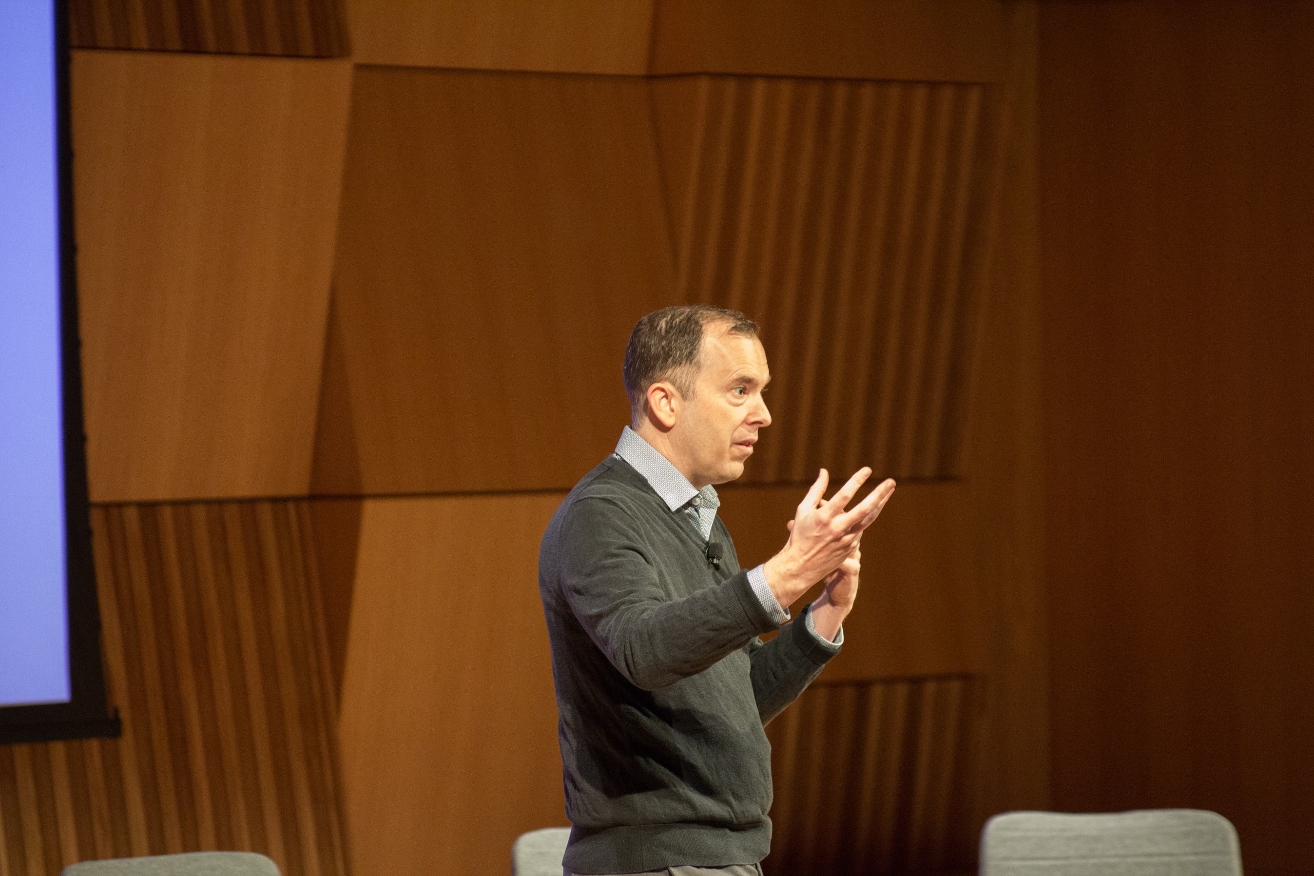 Photo of Defining Innovation speaker on stage